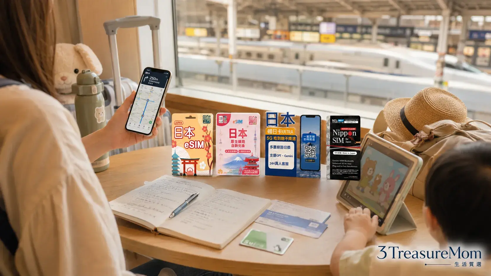 日本親子旅行使用 eSIM 上網生活情境