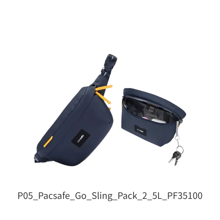 Pacsafe Go Sling Pack 2.5L 防盜斜背胸包（PF35100） 去背