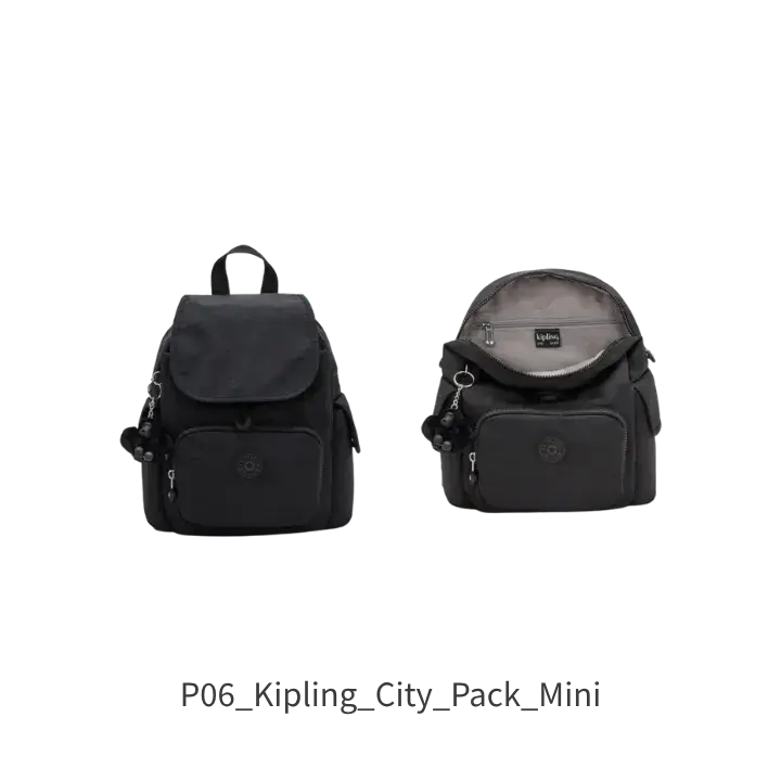 Kipling City Pack Mini 曜岩黑 去背