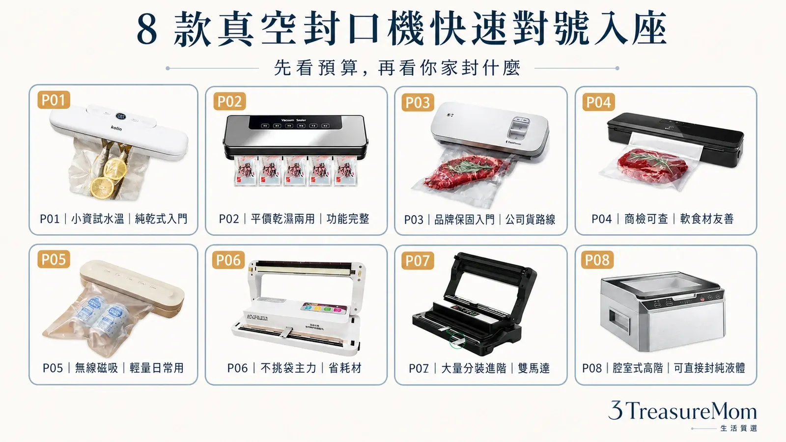 8款家用真空包裝機懶人包 依照預算與使用情境快速對號入座
