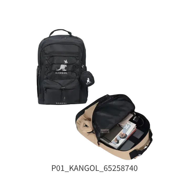 KANGOL 袋鼠 交叉抽繩後背包 65258740 去背