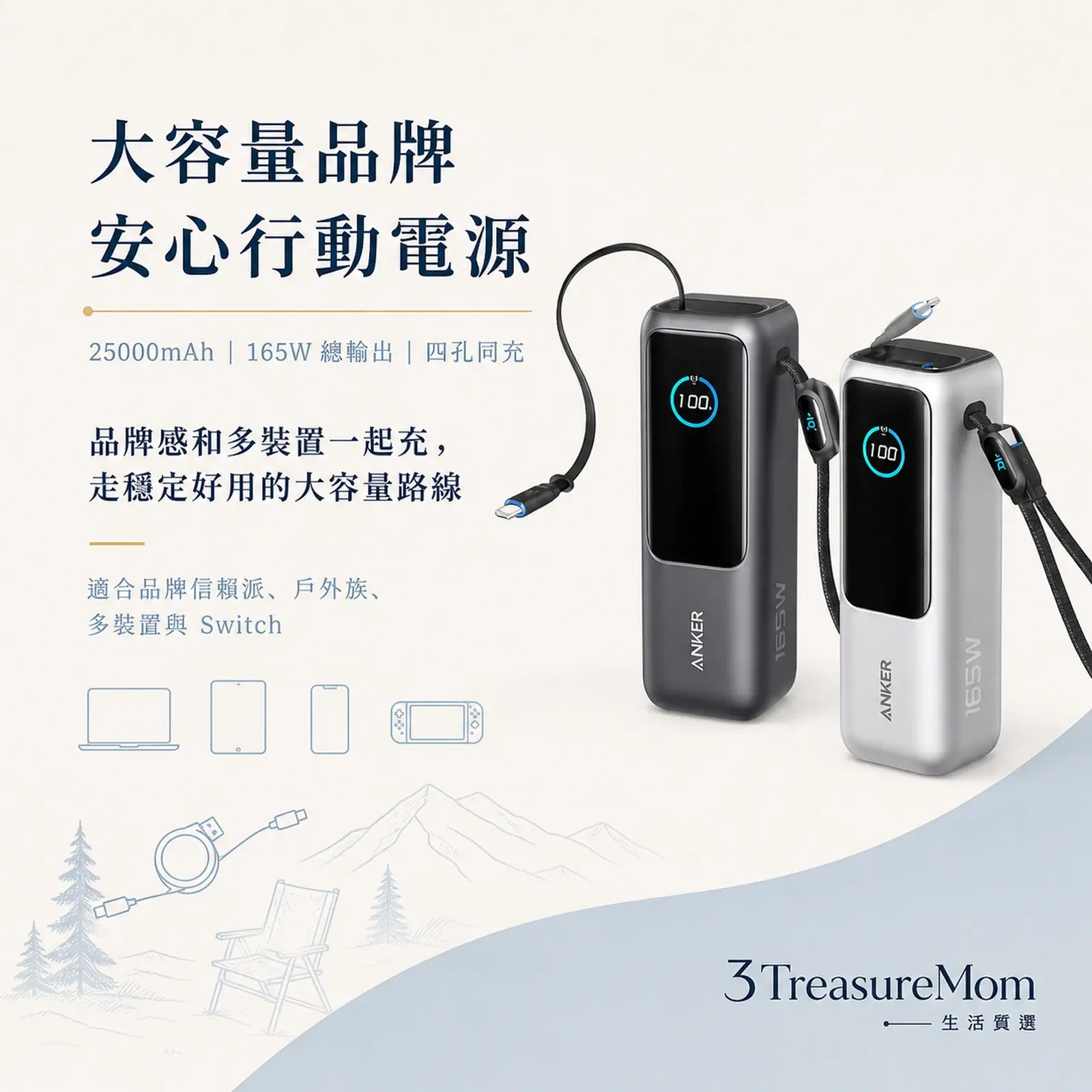 ANKER A1695大容量品牌信賴筆電行動電源推薦