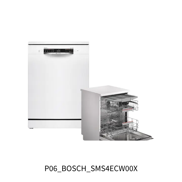 BOSCH 博世 SMS4ECW00X 110V 中式碗籃獨立式洗碗機去背圖