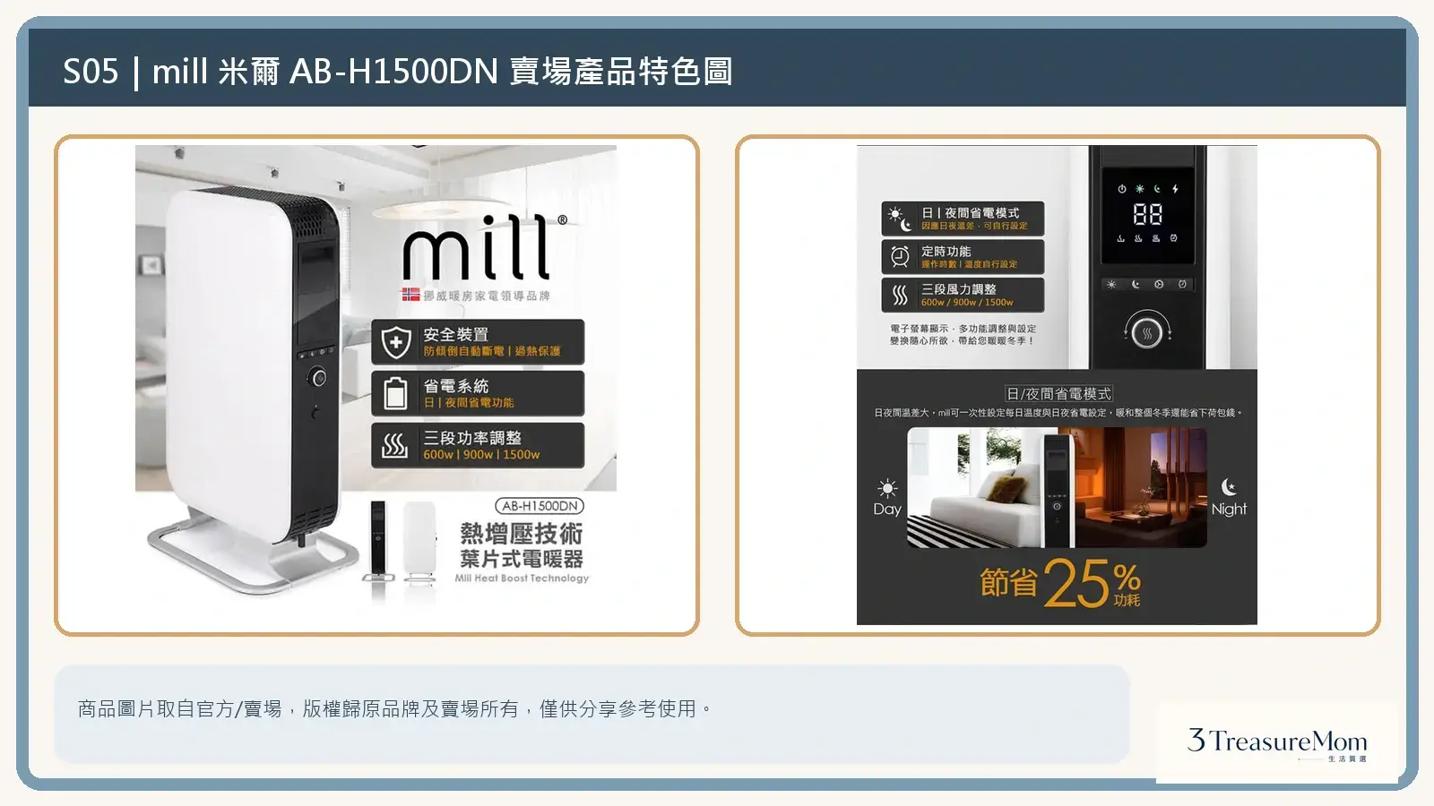 mill米爾 AB-H1500DN 賣場產品特色與規格拼貼圖